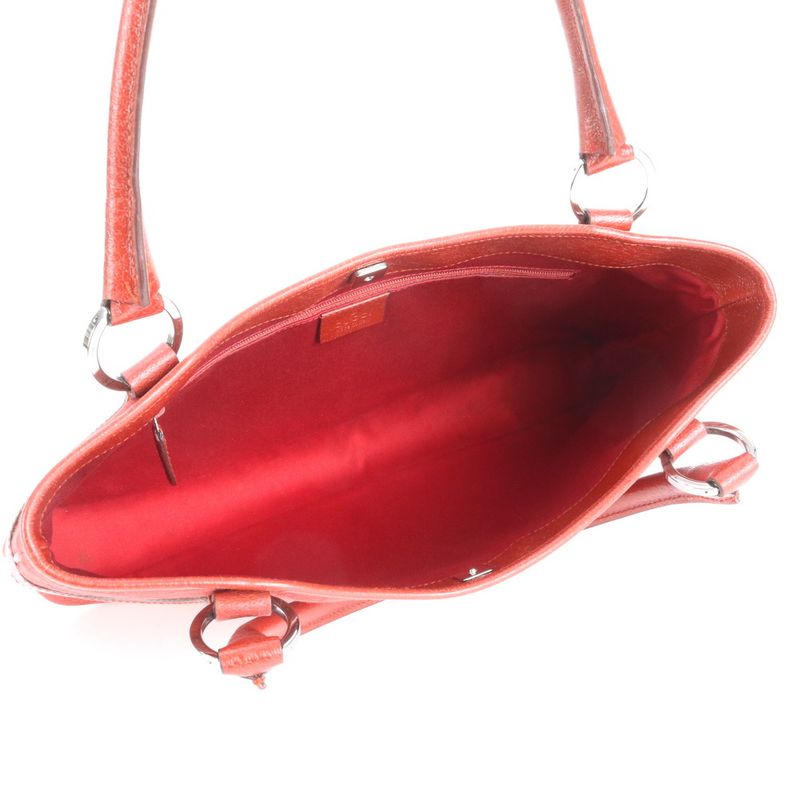 Gucci GG Canvas 113015 Leather Tote Bag Hand Silver Hardware Women's EUE Cx35-10