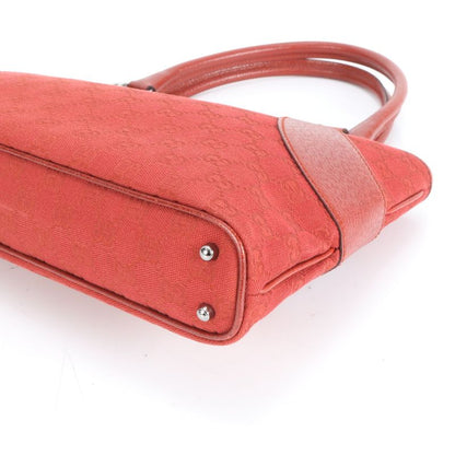 Gucci GG Canvas 113015 Leather Tote Bag Hand Silver Hardware Women's EUE Cx35-10