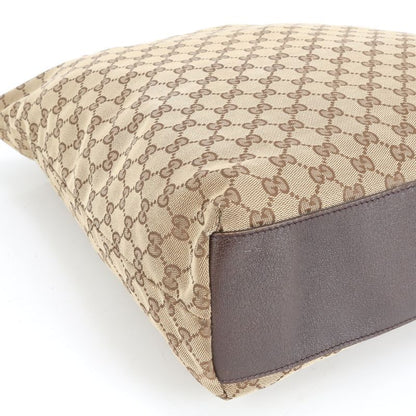 Gucci GG Canvas Sherry Line 131233 Leather Tote Bag Shoulder Business Commuter