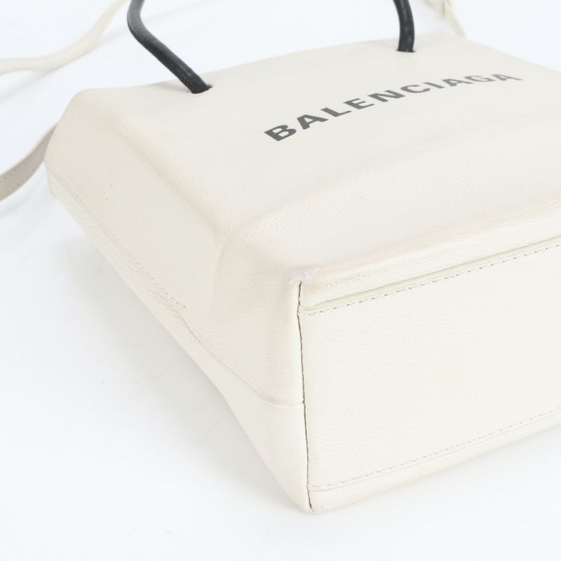 Balenciaga Shopping Tote XXS Leather 2WAY Tote Bag Shoulder 555140 Women's EUE