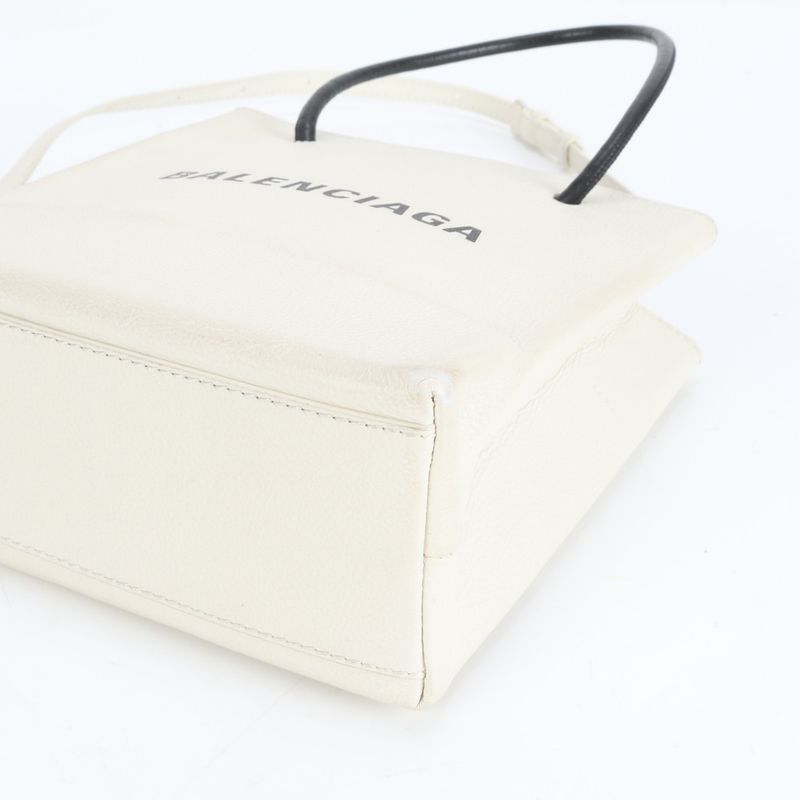 Balenciaga Shopping Tote XXS Leather 2WAY Tote Bag Shoulder 555140 Women's EUE