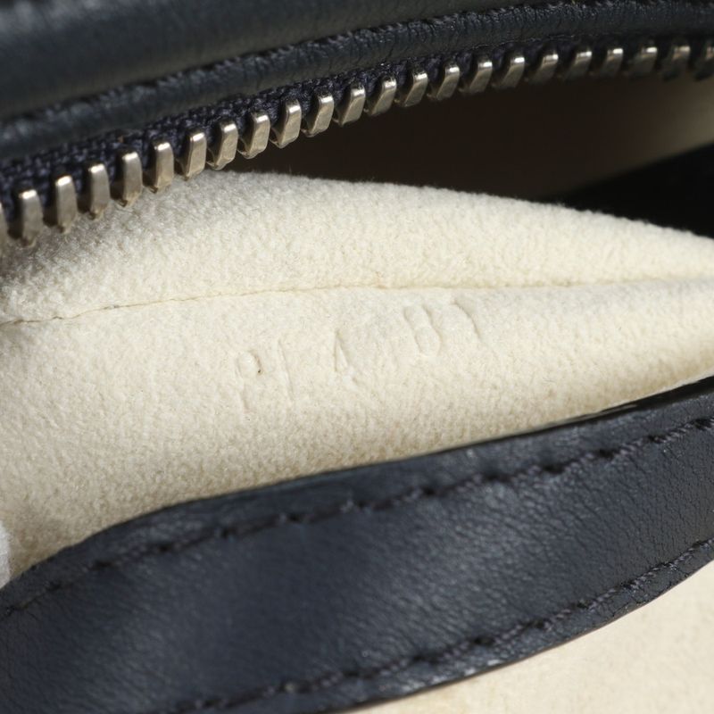 Louis Vuitton North South M94189 Leather Tote Bag Hand Navy Silver Hardware