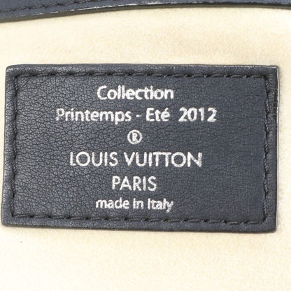 Louis Vuitton North South M94189 Leather Tote Bag Hand Navy Silver Hardware