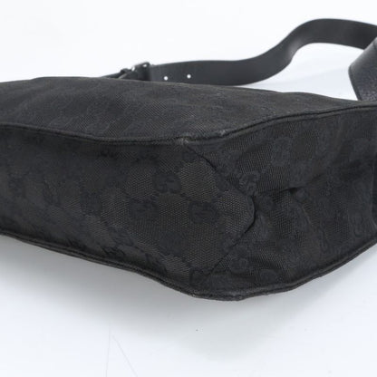 Gucci GG Canvas Leather Shoulder Bag Crossbody Messenger Business Black 120841