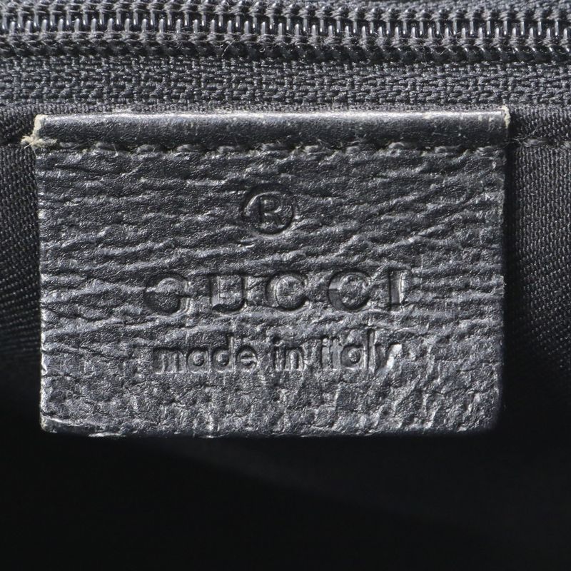 Gucci GG Canvas Leather Shoulder Bag Crossbody Messenger Business Black 120841