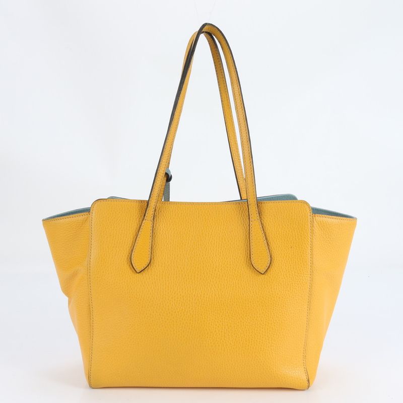 Gucci Swing Leather Tote Bag Shoulder Hand A4 354408 Genuine Leather Women ECE