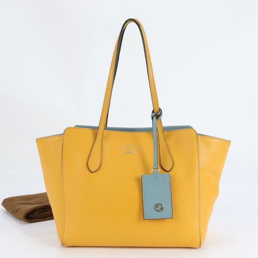 Gucci Swing Leather Tote Bag Shoulder Hand A4 354408 Genuine Leather Women ECE