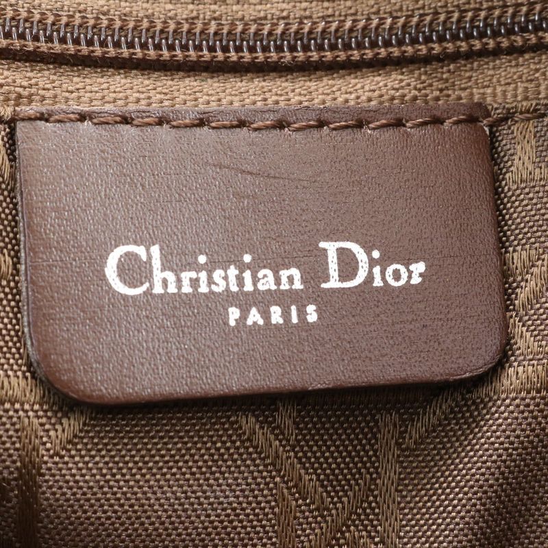 Christian Dior Canage Lady Dior Leather Tote Bag Hand Silver Hardware Women's