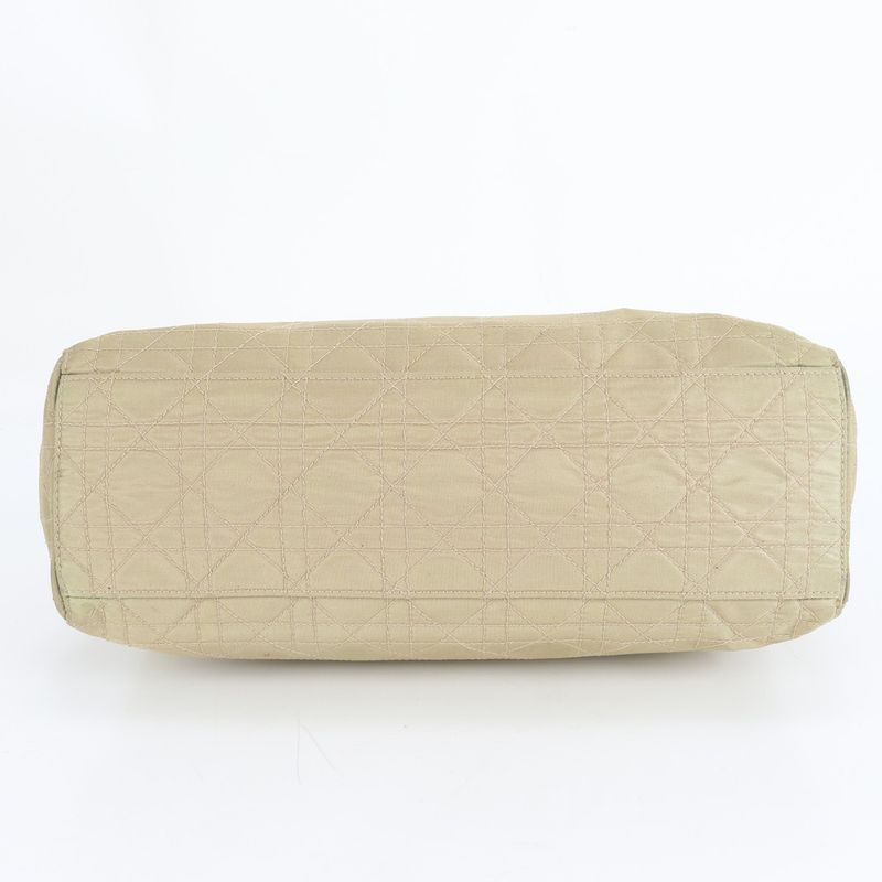 Christian Dior Canage Lady Dior Leather Tote Bag Hand Silver Hardware Women's