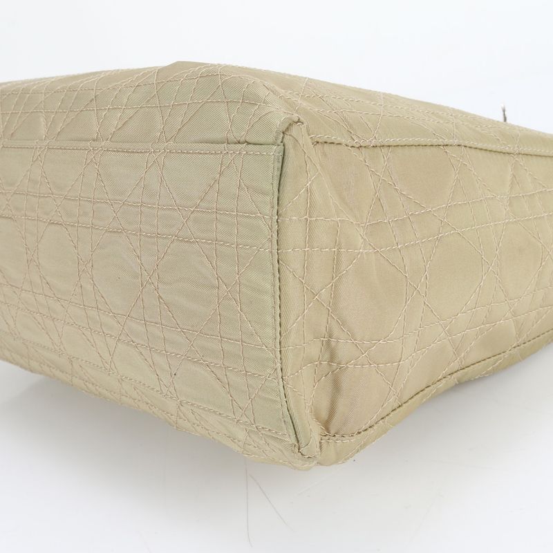 Christian Dior Canage Lady Dior Leather Tote Bag Hand Silver Hardware Women's