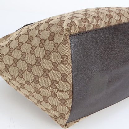 Gucci GG Canvas Sherry Line Leather Tote Bag Shoulder Hand 131230 Women ECE