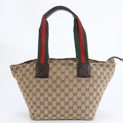 Gucci GG Canvas Sherry Line Leather Tote Bag Shoulder Hand 131230 Women ECE