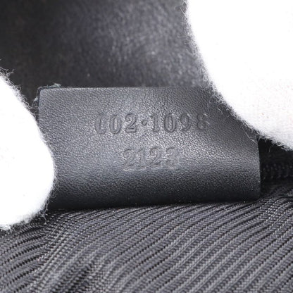 Gucci GG Canvas Leather Tote Bag Shoulder Black Gold Hardware 002-1098 A4 Women