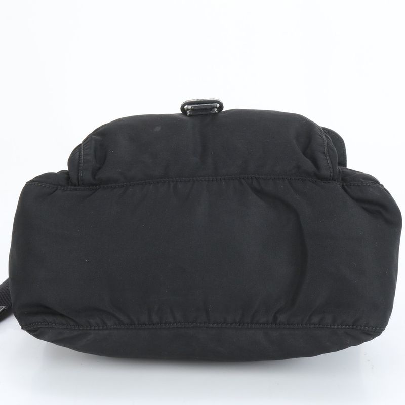 Prada Authenticity With Card Tessuto Nylon Triangle Logo B8994 Leather Shoulder