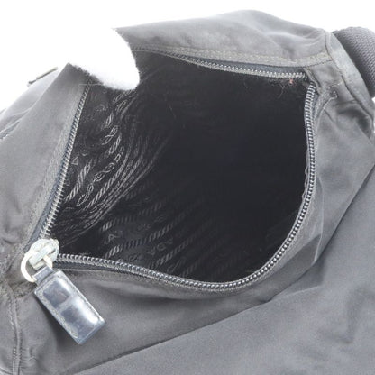 Prada Authenticity With Card Tessuto Nylon Triangle Logo B8994 Leather Shoulder