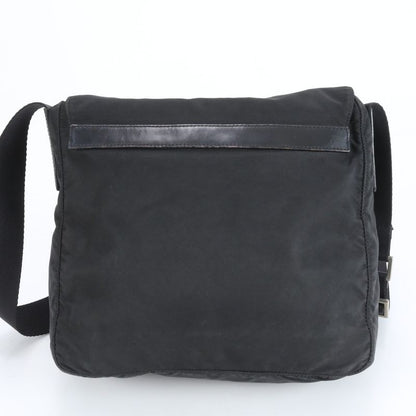 Prada Authenticity With Card Tessuto Nylon Triangle Logo B8994 Leather Shoulder