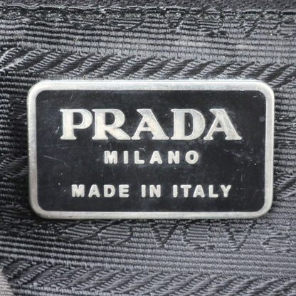 Prada Tessuto Nylon Triangle Logo Leather Backpack Sac Backpack Black Women ECE