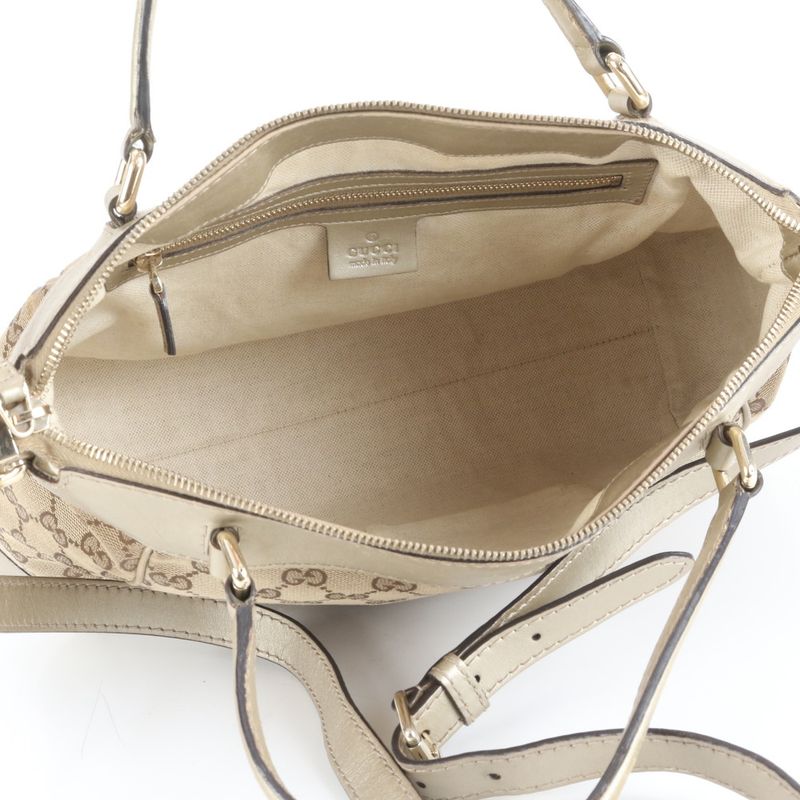 Gucci GG Canvas Mayfair Leather With Control Card 2WAY Shoulder Bag Crossbody