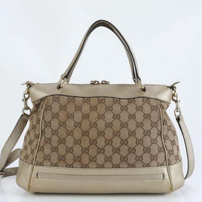 Gucci GG Canvas Mayfair Leather With Control Card 2WAY Shoulder Bag Crossbody