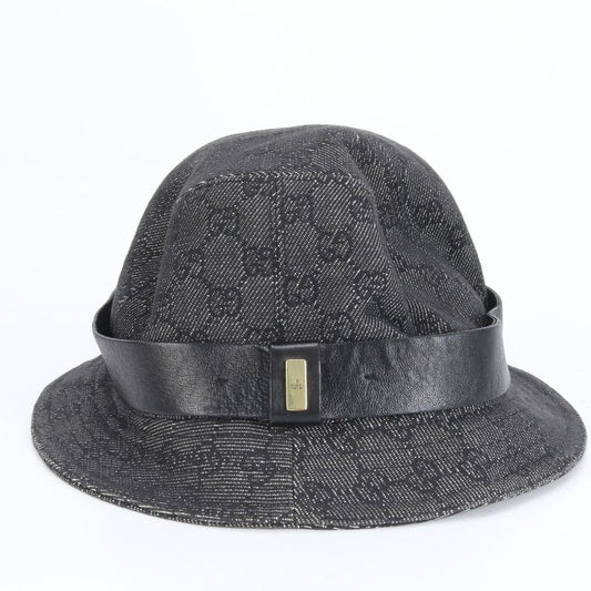 Gucci GG Canvas Bucket Hat Bucket Hat Fashion Leather Black Men's ECE Cy2-1