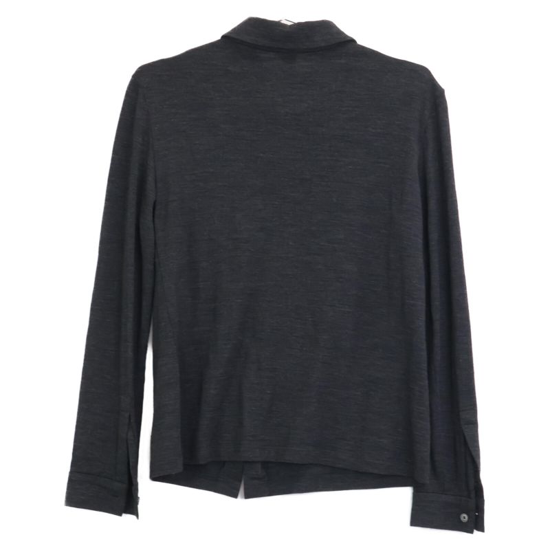 Celine Wool Big Collar Knit Long Sleeve Shirt/ 38
