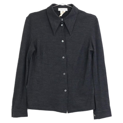 Celine Wool Big Collar Knit Long Sleeve Shirt/ 38