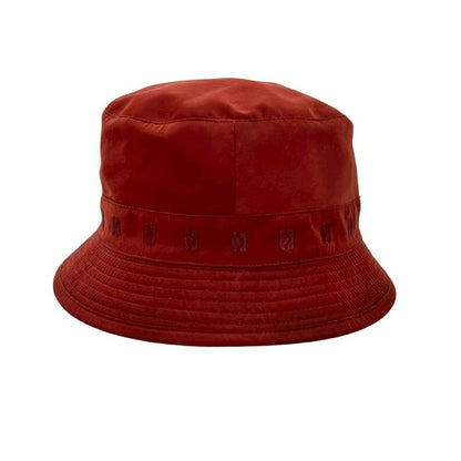 Hermes Bucket Hat Embroidery Polyester Nylon Acetate Accessory Red 29775