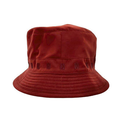 Hermes Bucket Hat Embroidery Polyester Nylon Acetate Accessory Red 29775