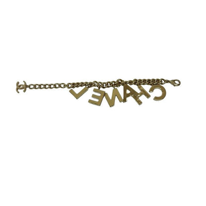 Chanel Logo Coco Mark Bracelet Bangle Accessories Black White 22BA