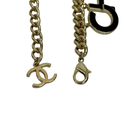 Chanel Logo Coco Mark Bracelet Bangle Accessories Black White 22BA
