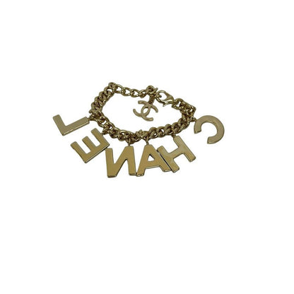 Chanel Logo Coco Mark Bracelet Bangle Accessories Black White 22BA