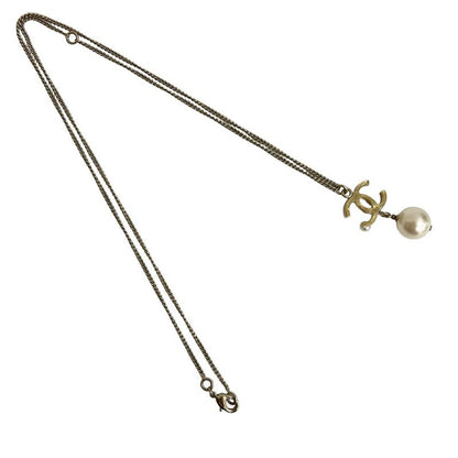 Chanel Chanel GP Fake Pearl Necklace Pendant