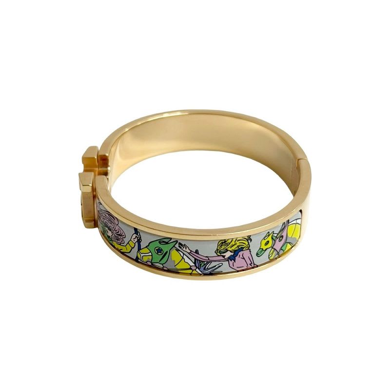 Hermes Click H Bracelet Bangle Accessory Women's Gold Multicolor 16550