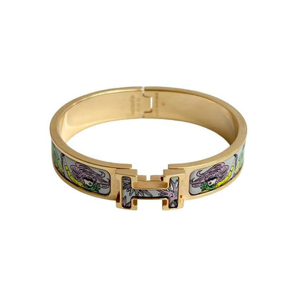 Hermes Click H Bracelet Bangle Accessory Women's Gold Multicolor 16550