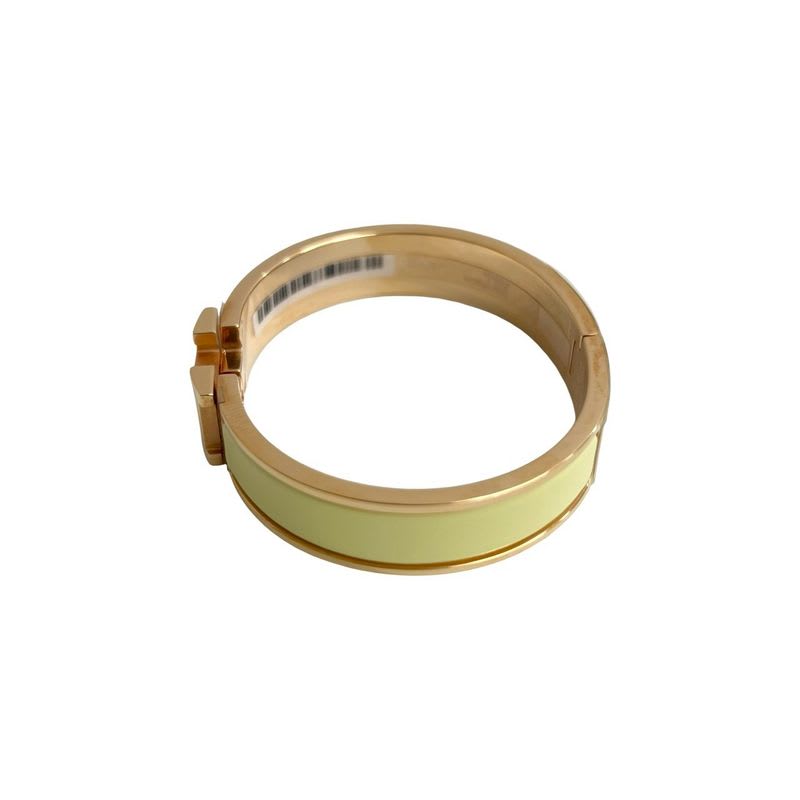 Hermes Click H Bracelet Bangle Women's Accessories Gold Yellow