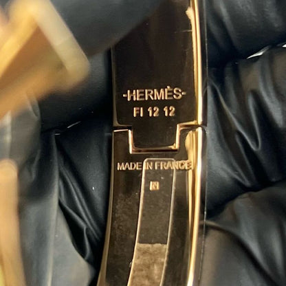 Hermes Click H Bracelet Bangle Women's Accessories Gold Yellow