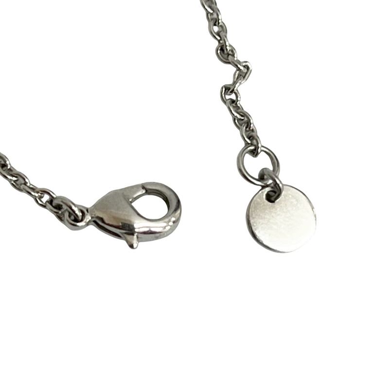Christian Dior CD Logo Rhinestone Alloy Chain Bracelet Bangle Accessory Silver