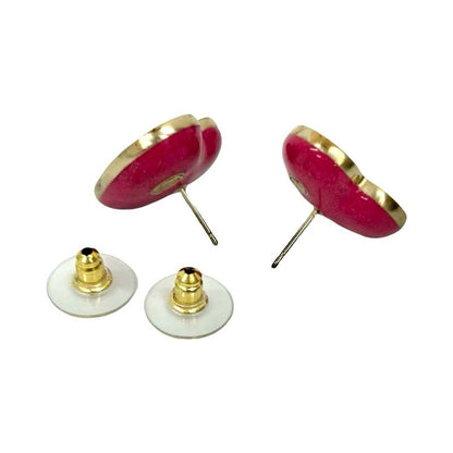 Chanel Coco Mark Heart Rhinestone Metal Earrings 23CP