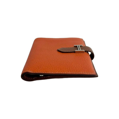 Hermes Bearn Compact Chevrumisol Leather Bifold Wallet O Stamp