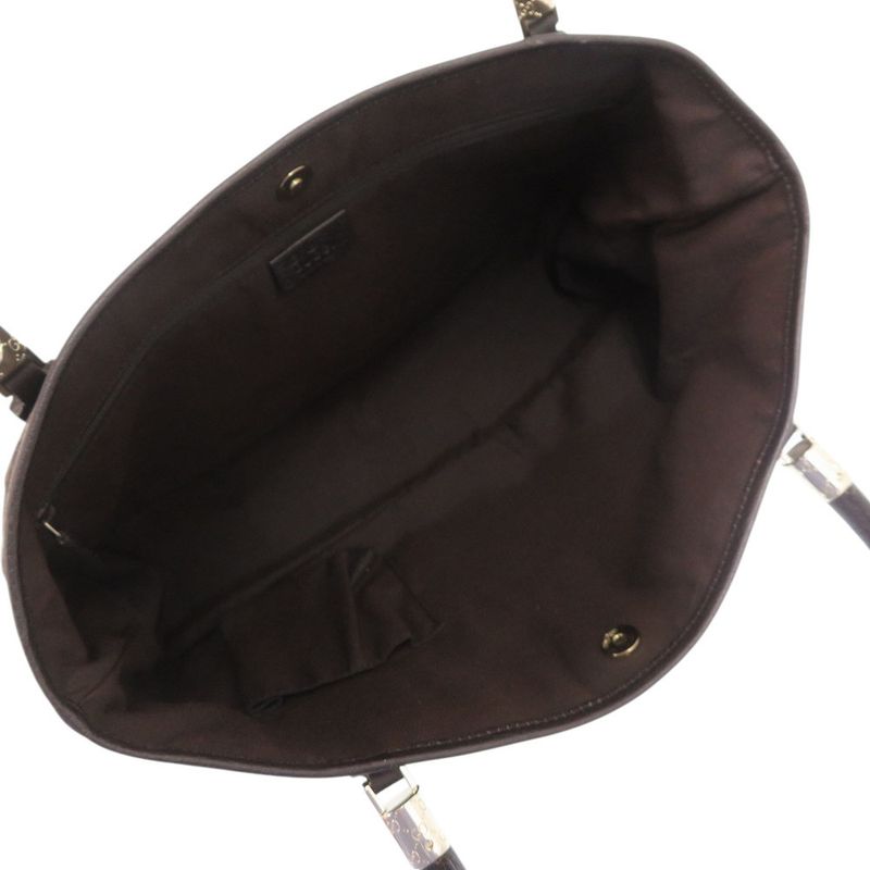 Gucci 290826 GG Canvas Gold Hardware Brown Tote Bag 0790 Gucci