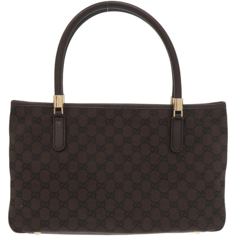 Gucci 290826 GG Canvas Gold Hardware Brown Tote Bag 0790 Gucci