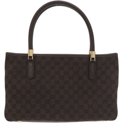 Gucci 290826 GG Canvas Gold Hardware Brown Tote Bag 0790 Gucci