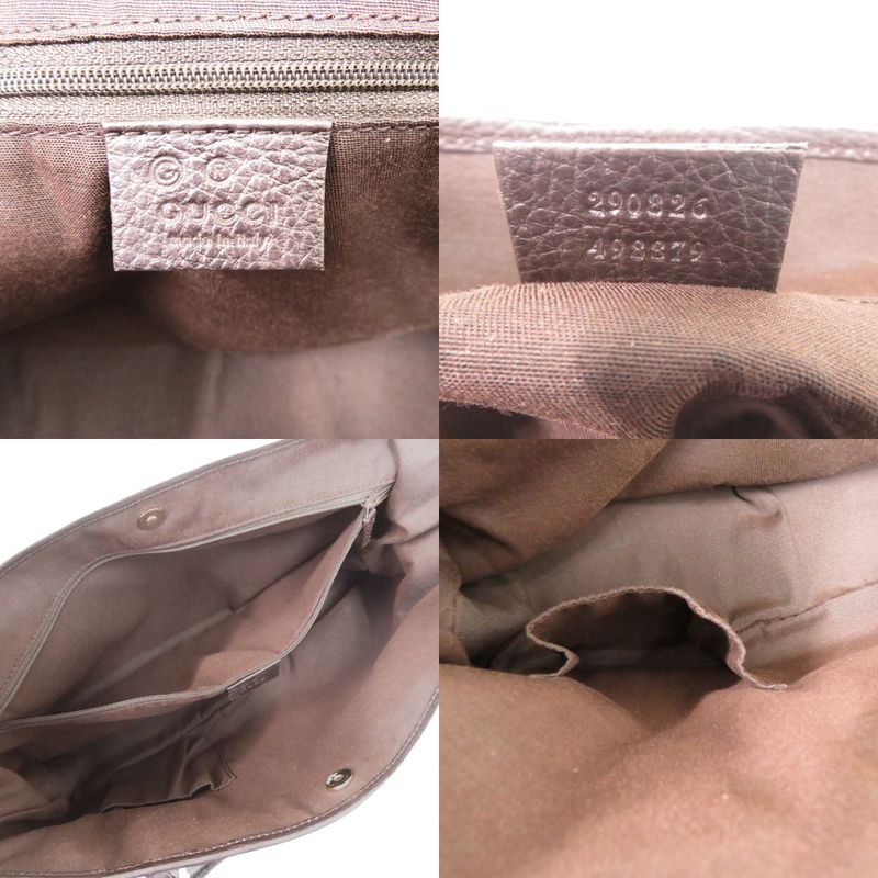 Gucci 290826 GG Canvas Gold Hardware Brown Tote Bag 0790 Gucci
