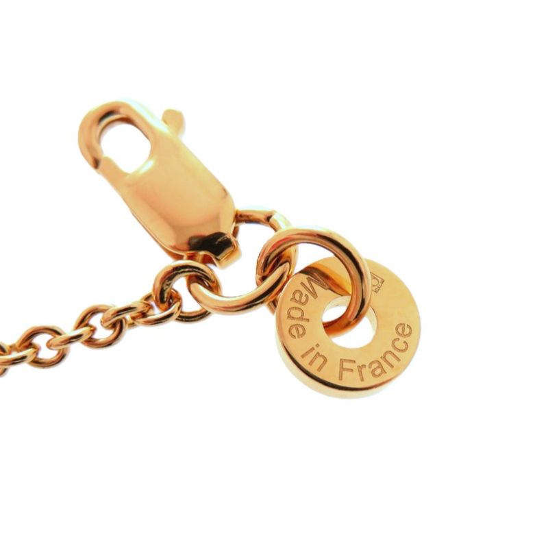 Hermes Col H GP Swift Mauve Pale Gold Hardware Necklace 0834hermes