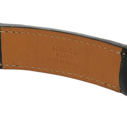 Hermes Necklace Box Chain Vauvalenier Metal Black □Q Engraved Choker 0929 Hermes