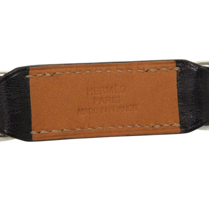 Hermes Necklace Box Chain Vauvalenier Metal Black □Q Engraved Black Choker 0930