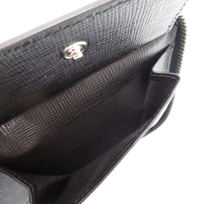 Fendi Chain 7m0197 Leather Blue Bifold Wallet 1367 Fendi