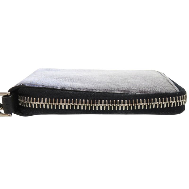Fendi Chain 7m0197 Leather Blue Bifold Wallet 1367 Fendi