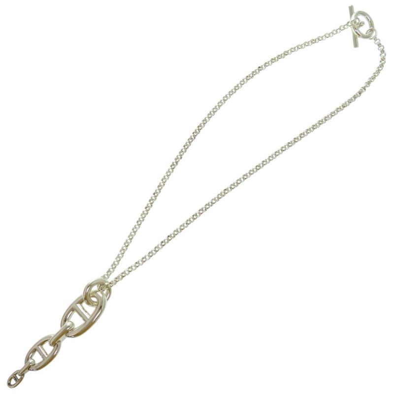 Hermes Chaine D'ancre Ancienne 22ag183617 925 Silver Necklace 1191 Hermes