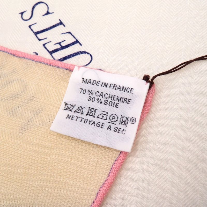 Hermes Carre Geant Carre 140 MORS A Jouets Horsebit Cashmere Silk Black Scarf